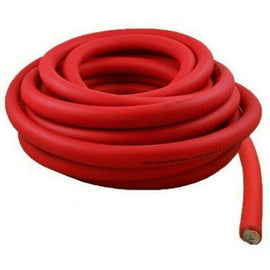 American Terminal 1/0 Gauge 25 Feet<br/> High Performance Flexi Amp Power/Ground Cable Wire Red