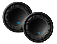 2 Alpine S-W10D4 1800W 10" S-Series Dual 4 Ohm Car Subwoofer