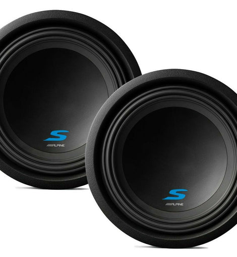 2 Alpine S-W10D4 Car Subwoofer<br/> 1800W Max, 600W RMS 10