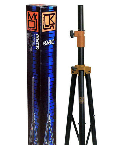 MR DJ SS550 PRO Folding Tripod DJ Speaker Stand with Heavy Duty Metal Joint