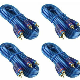 4 Raptor (Metra) 20' Neon Blue Series RCA Audio Cable