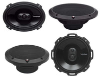Rockford Fosgate P1694 6 x 9" 4-Way Speakers + P1675 6.75" 3-Way Car Speakers