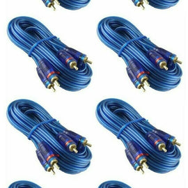 8 Raptor (Metra) 20' Neon Blue Series RCA Audio Cable