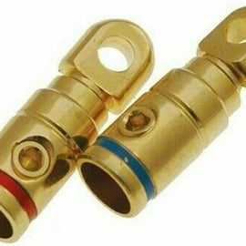 Absolute GRT100-2 One Pair 1/0 Gauge Gold Power Ring Terminal