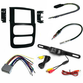 Double DIN dash Install Kit Fit 02-05 RAM PICKUP TRUCK 1500 2500 3500 + Backup Camera