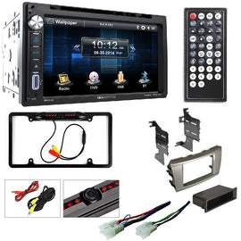 Soundstream Double DIN 6.2" Touchscreen CD/DVD Bluetooth Car Stereo dash kit for 2007-2011 Toyota Camry & Absolute Rear View Camera