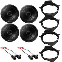 4 Pioneer TS-G1620F 2-way CAR Truck Front & Rear Door Speakers W/Install Kits Fit GM