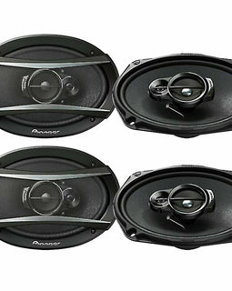 2 Pair Pioneer TS-A6960F 6x9" 4-Way 450Watt Coaxial Car Audio Speakers