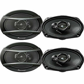 2 Pair Pioneer TS-A6960F 6x9" 4-Way 450Watt Coaxial Car Audio Speakers