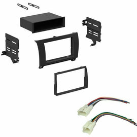 Single Double DIN Stereo Dash Kit Harness for 07-12 Toyota Tundra Sequoia
