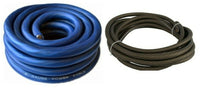 Absolute 30 Ft Combo 1/0 GA Blue + Black Power Wire 12V Car Marine Pro Audio Cable