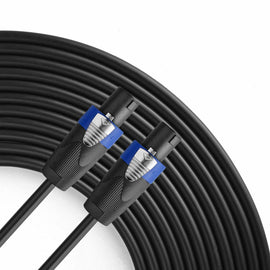 30 Feet Speakon Male to Speakon Male PA DJ Speaker Cable