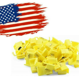 Absolute 50PCS Quick Splice Wire Terminals Snap Lock YELLOW 10-12 AWG