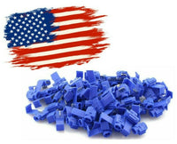 American Terminal SPL1614B 50pcs Lock Quick Splice Wire Terminals Snap Lock Blue 16-14 AWG