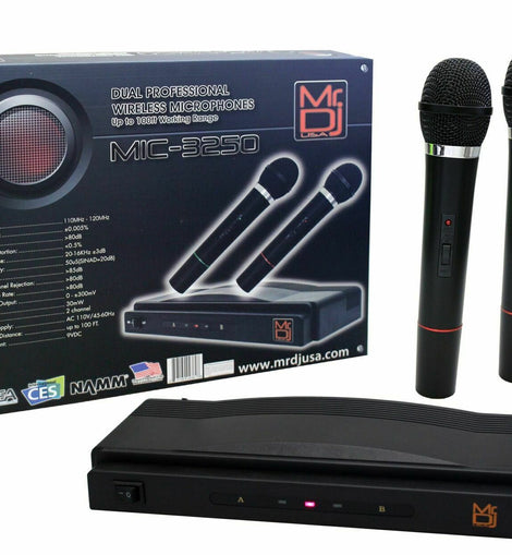 RR-MIC3250 Mr DJ Dual Handheld Wireless Mic System