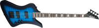 Jackson JS Series Kelly™ Bird JS3Q, Amaranth Fingerboard, Transparent Blue Burst