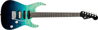 Charvel 2972813546 Pro-Mod Plus Dinky DK24 HSS QM Electric Guitar - Blue Curaçao