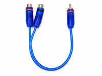 Absolute ABC-2F1M BLUE Y Splitter Adapter Cables 2 Female to 1 Male