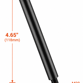 MR DJ SS25 4.65" Extended M20 Speaker Pole Extension Heavy-Duty Steel Speaker Pole Extender