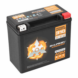 Shuriken SK-BTX20L-BS 310 CRANK AMPS / 18AMP HOURS AGM Power Sports 12V Battery