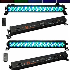 2 MR DJ MINI STRIP 19" 120 LED 5 Channel DMX RGB Color Strip DJ Wash Up Light Bar