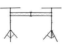 Mr Dj 10 Feet Portable DJ Lighting Truss Stand Trussing System with Dual Tripod Stand and T-bar for Stage Lighting