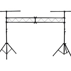 MR DJ LS560 10 ft Portable DJ Lighting Truss Stand System with Dual Tripods & T-Bars