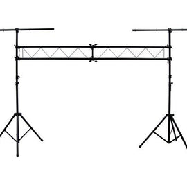 Mr Dj 10 Feet Portable DJ Lighting Truss Stand Trussing System with Dual Tripod Stand and T-bar for Stage Lighting