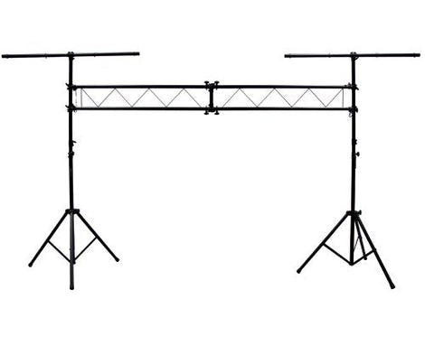 Mr Dj 10 Feet Portable DJ Lighting Truss Stand Trussing System with Dual Tripod Stand and T-bar for Stage Lighting