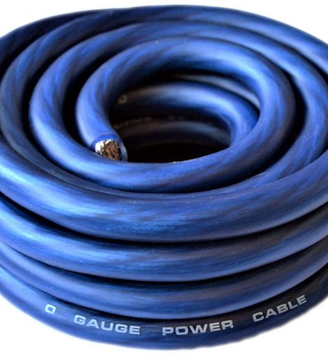 Absolute P020BL Premium 0 Gauge 20 Feet Power Cable Blue
