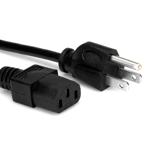 Hosa Power Cord Cable, IEC C13 to NEMA 5-15P - 3 Feet