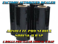 American shrink wrap clear black 18" 1500sq' 80 Gauge 4 Rolls Pallet Wrap Stretch Film Hand Shrink Wrap 1500 Square Feet