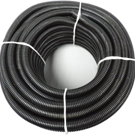 American Terminal 1/2" x 100' Flexible Corrugated Black Split Tubing Wire Loom