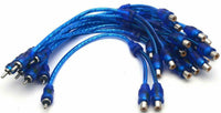 10 Absolute RCA Audio Video Cable "Y" Adapter Splitter 1 Male to 2 Female Plug Cable