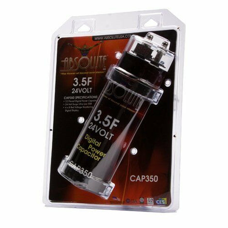 Absolute CAP350R 3.5 Farad Digital Power Capacitor 3000-Watt Car Audio Capacitor