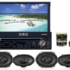 Absolute AVH-9000 7-Inch In-Dash W/ 2 Pairs Of Pioneer TS-G6820S 6x8 & TW600