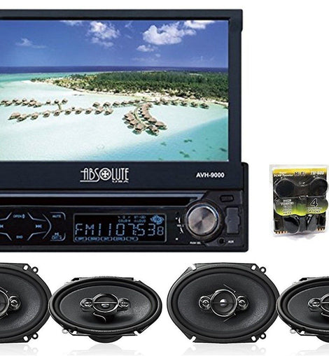 Absolute AVH-9000 7-Inch In-Dash W/ 2 Pairs Of Pioneer TS-G6820S 6x8 & TW600