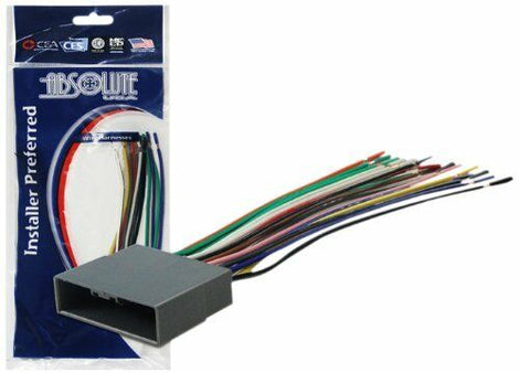 Absolute H812/1722 Radio Wiring Harness for Honda/Civic CRV/Pilot 2006-2010 Power 4 Speaker (70-1722, HWH-812)