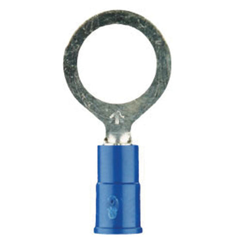 Install Bay 3MBVRT14 3M™ Blue Vinyl Ring Terminal 16-14 Gauge 1/4 inch