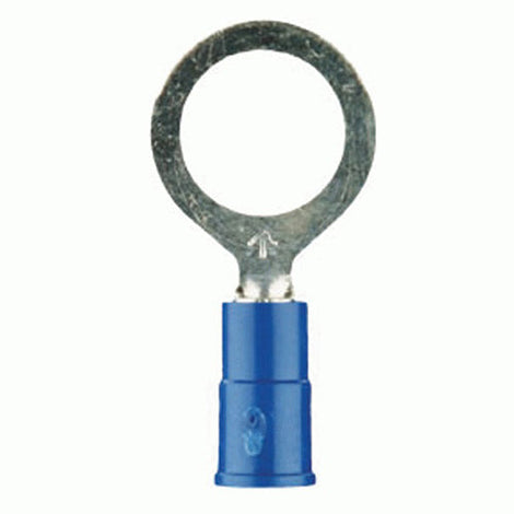 Install Bay 3MBVRT8 3M™ Blue Vinyl Ring Terminal 16-14 Gauge #8 Package of 100