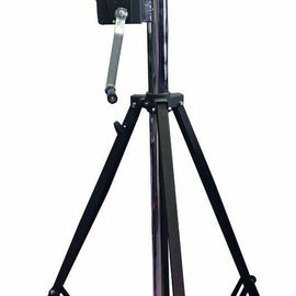2 Black DJ Pro Lighting 12 Foot Crank Light Stand & Square Truss T-Bar Adapter