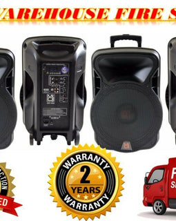 2 Mr. Dj DSP4000 15" 4000W Bluetooth DSP FM Radio USB Portable PA DJ Speaker Microphone