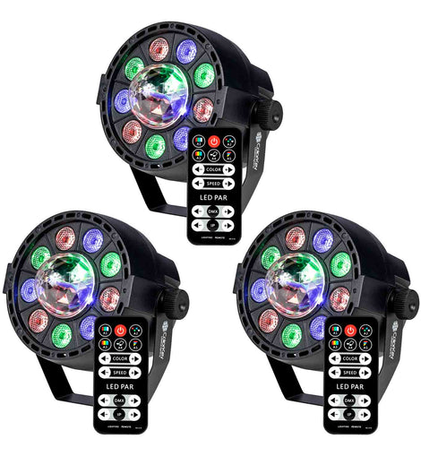 Colorkey Lighting Bundle DJ Package with 3 Pack of CKU-1080 Party Lights