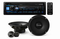 Alpine UTE-83BT Digital Media Receiver + EL-E65C-G 6.5" Component Speaker