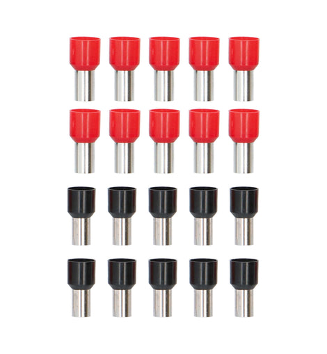 Tsunami TSX-4GA-FERR 20-Piece Red and Black 4GA Ferrules - Refill Pack