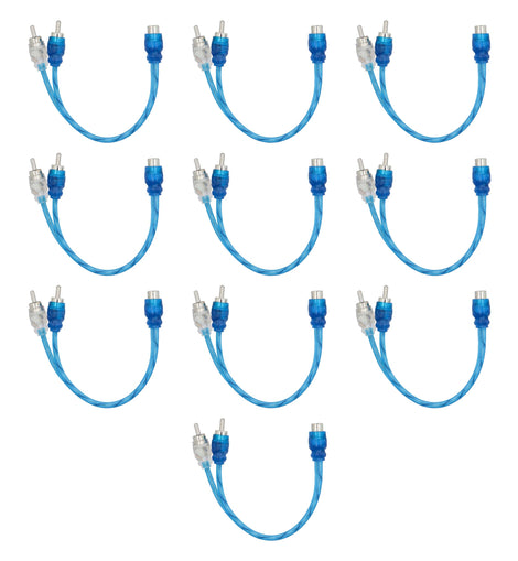 Raptor R2Y1-10 10 Pack RCA 2-Channel R2 Audio Cable - Bulk Series 1F-2M