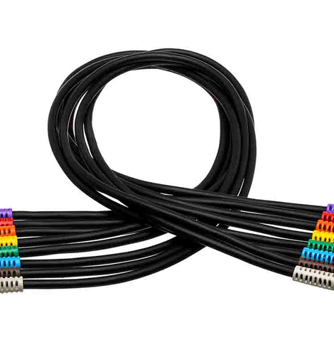 Hosa TTS-830, Balanced TT Patch Cable (8 Pack, 1 ft)