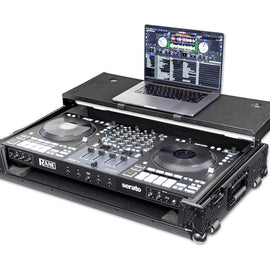 Headliner HL10016 Pitch Black Flight Case for Rane Four and Performer with Laptop Platform and Wheels
