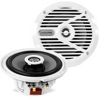 Alpine SPS-M601W 6.5” Coaxial 2-Way Marine Speaker with White Grilles