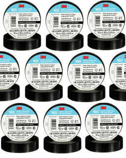 3M Temflex 1700 Electrical Tape 60 Feet, 5 Sets (10 Rolls)